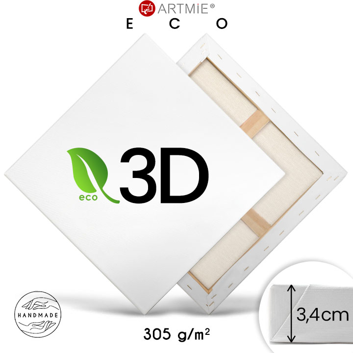 3D malířské plátno na rámu ECO light 30x30 cm | 30x30 cm malířské plátno ARTMIE