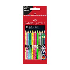 Barevné tužky Grip Pastel / Neon / Metallic Set 12 barevné