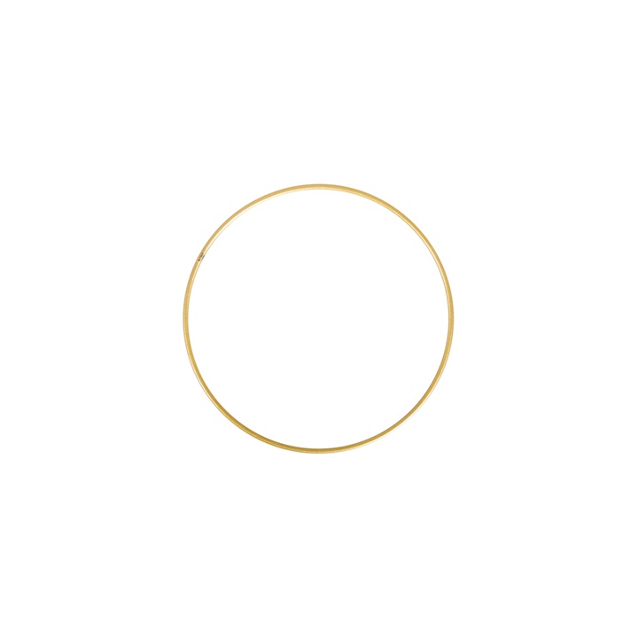 Zlatý kovový kruh pro dotvoření 1 ks 15 cm Kovová obruč na dotvoření
