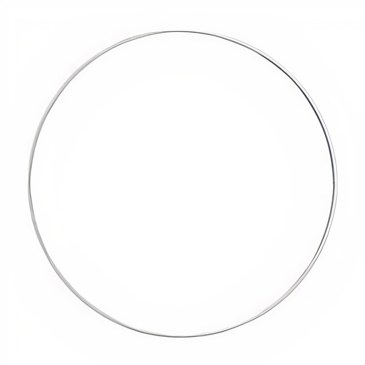 Bílý kovový kruh pro dotvoření 1 ks 15 cm Kovová obruč na dotvoření
