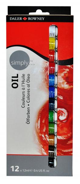 Daler- Rowney - Simply olejová sada 12 x 12ml olejové barvy Daler - Rowney