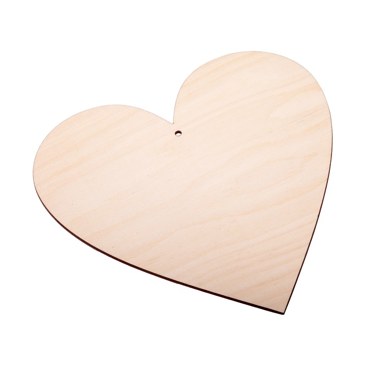 Dřevěná ozdoba 10 cm - srdce