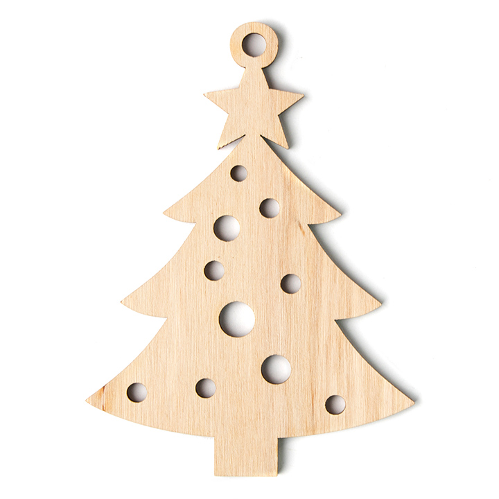 Levně Dřevěná vánoční dekorace - 5 ks v balení - MXH702st
