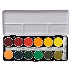 Sada akvarelových barev Cake Colors Opaque - Holbein / 12 ks