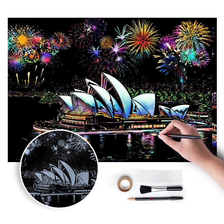 Kouzelný stírací obraz - Sydney - 75x52 cm Škrábací obraz