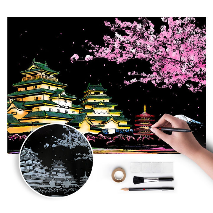 Kouzelný stírací obraz - Japan - 75x52 cm Škrábací obraz