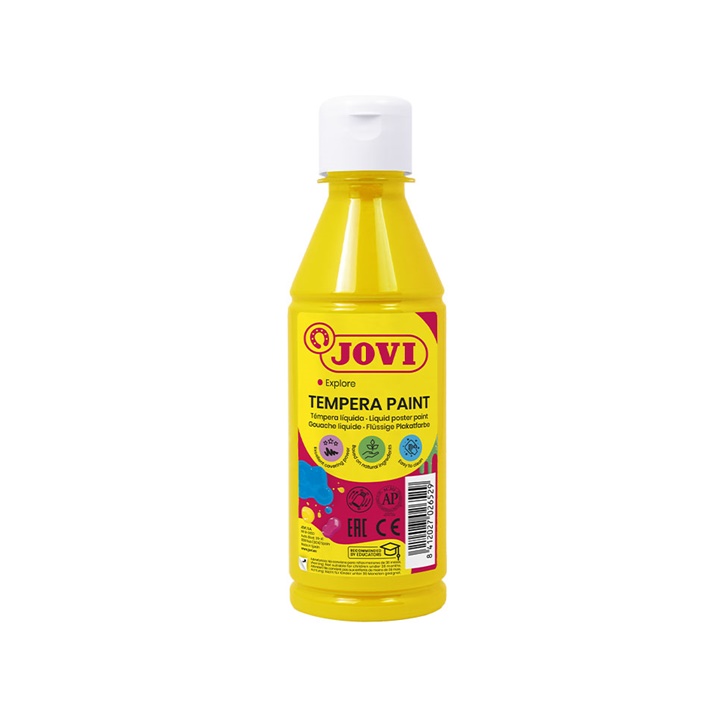 Tekutá temperová barva JOVI 500 ml / Žlutá tekutá temperová barva Jovi