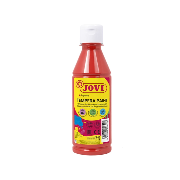Tekutá temperová barva JOVI 500 ml / Červená tekutá temperová barva Jovi