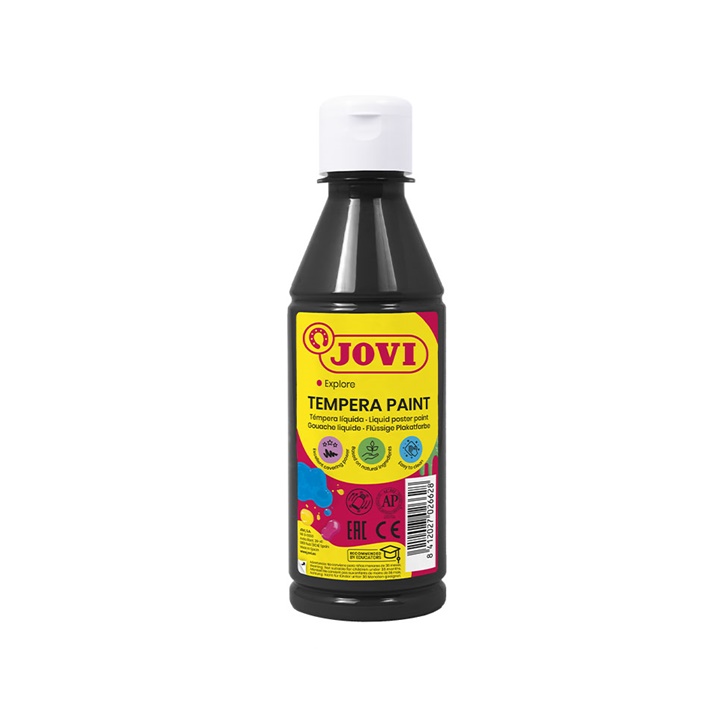 Tekutá temperová barva JOVI 500 ml / Černá tekutá temperová barva Jovi