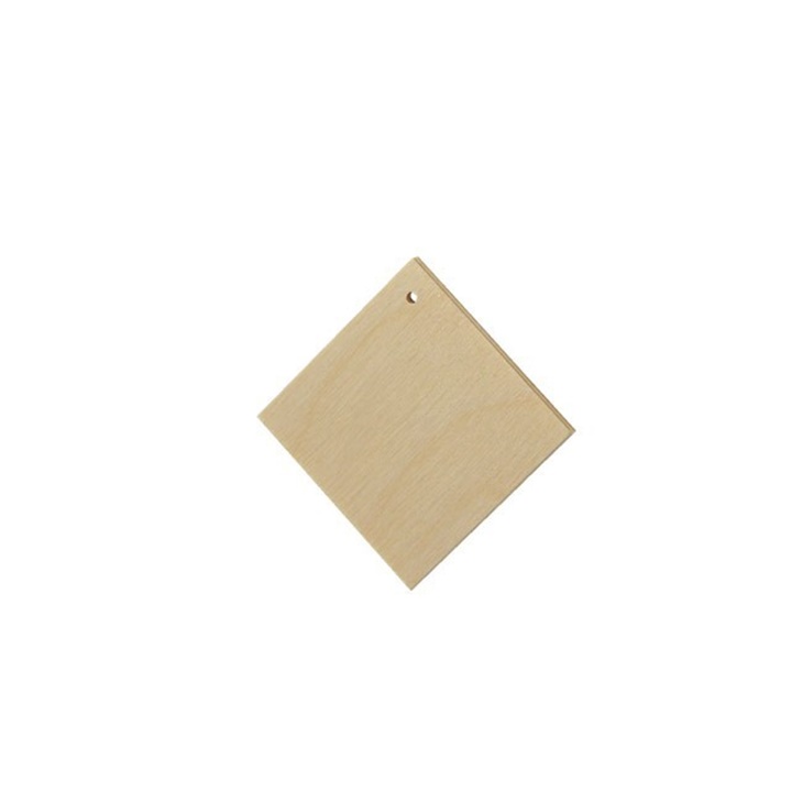 Dřevěný polotovar pro výrobu bižuterie - čtverec 3 cm bižuterní komponenty