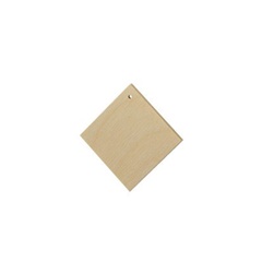 Dřevěný polotovar pro výrobu bižuterie - čtverec 2 cm