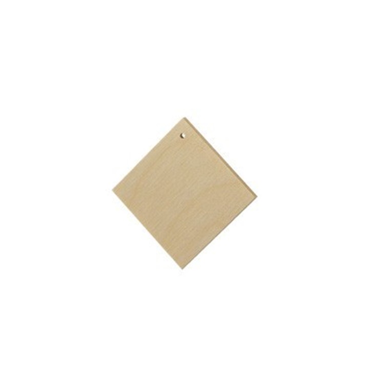 Dřevěný polotovar pro výrobu bižuterie - čtverec 2 cm bižuterní komponenty