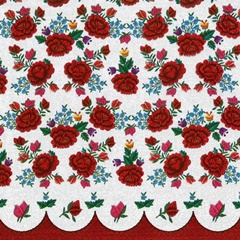 Ubrousky na dekupáž Poppies Embroidery Pattern - 1 ks 