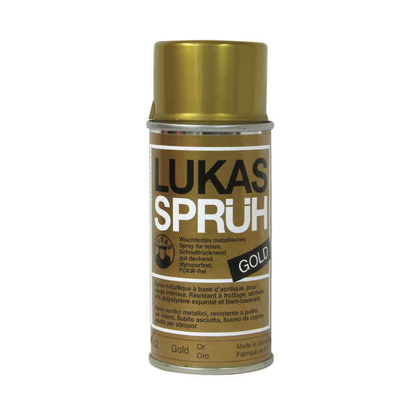 Metalický sprej nestíratelný 150 ml / Gold metalický sprej nestíratelný Lukas