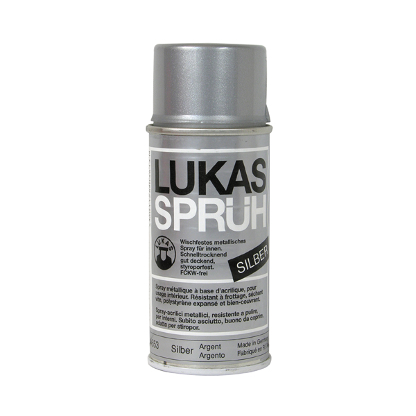 Metalický sprej nestíratelný 150 ml / Silver metalický sprej nestíratelný Lukas