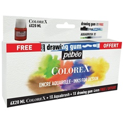 Akvarelový inkoust Colorex Pebeo / set 6 x 20 ml