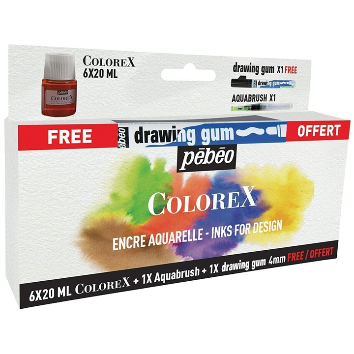 Levně Akvarelový inkoust Colorex Pebeo / set 6 x 20 ml
