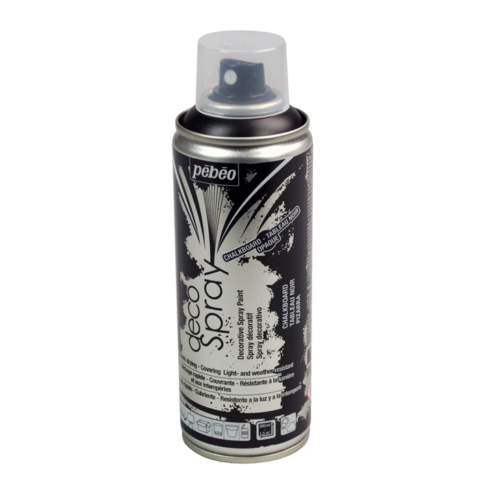 Akrylová křídová barva ve spreji Pebeo 200 ml černá akrylová barva ve spreji