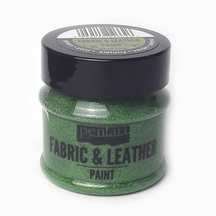 Barva na textil a kůži Pentart 50 ml Glittering green Barva na kůži a textil