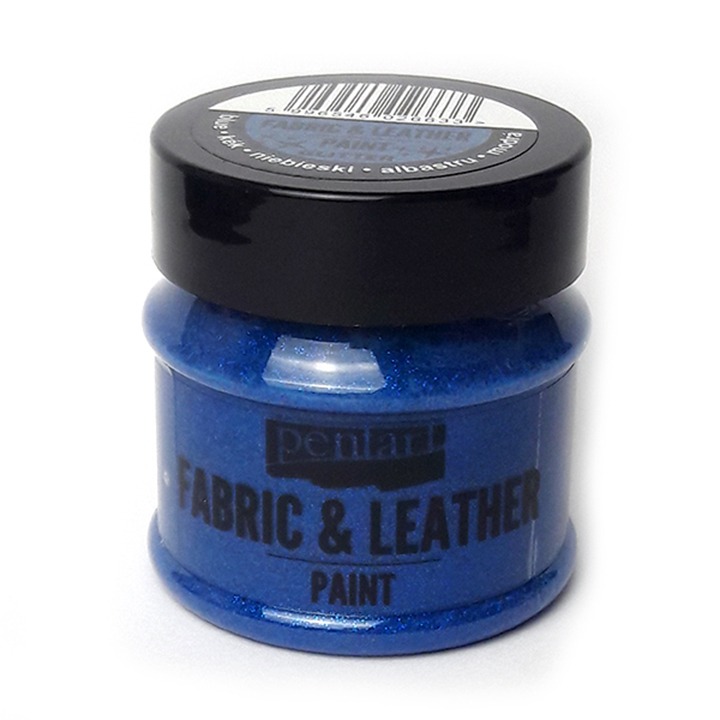 Barva na textil a kůži Pentart 50 ml Glittering blue Barva na kůži a textil