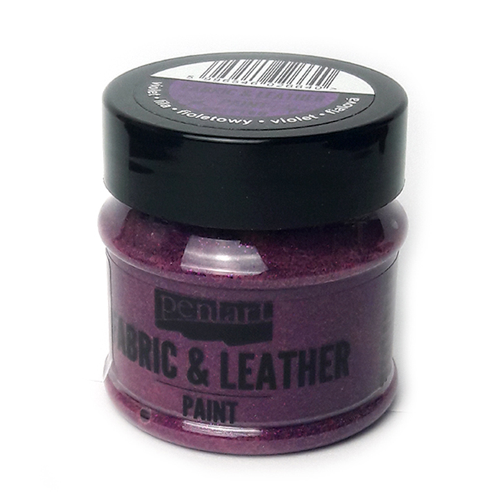 Barva na textil a kůži Pentart 50 ml Glittering purple Barva na kůži a textil