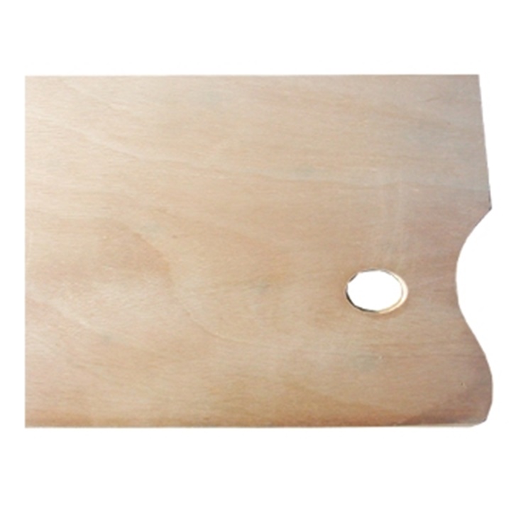 Dřevěná malířská paleta obdélníková no. 4 / 20x30 cm Dřevěná paleta na míchání barev