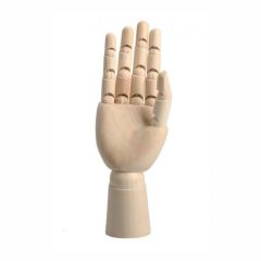 Dřevěný model ruky - mužská pravá ruka 30.5 cm