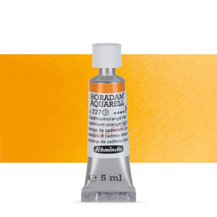 Schmincke Horadam akvarelové barvy v tubě 5 ml | 227 cadmium světle oranžová profesionální akvarelové barvy
