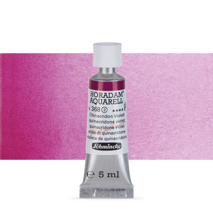 Schmincke Horadam akvarelové barvy v tubě 5 ml | 368 quinacridone fialová profesionální akvarelové barvy