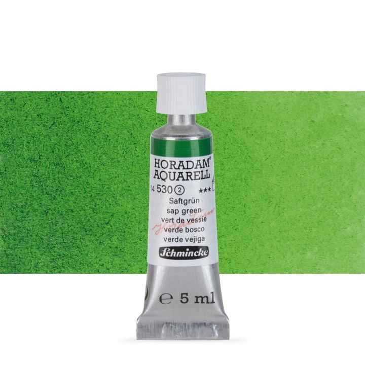Schmincke Horadam akvarelové barvy v tubě 5 ml | 530 sap green profesionální akvarelové barvy