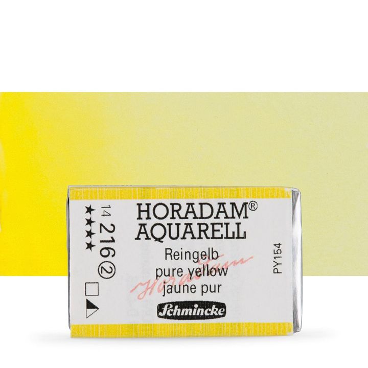 Schmincke Horadam akvarelové barvy v celé pánvičce | 216 pure žlutá profesionální akvarelové barvy
