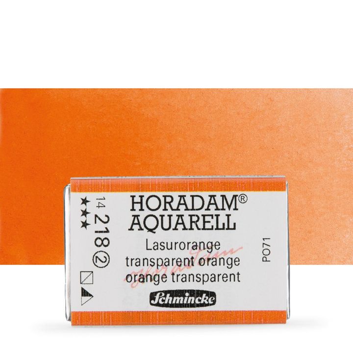 Schmincke Horadam akvarelové barvy v celé pánvičce | 218 transparentní oranžová profesionální akvarelové barvy