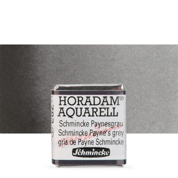 Schmincke Horadam akvarelové barvy v poloviční pánvičce | 783 Schmincke Paynes grey profesionální akvarelové barvy