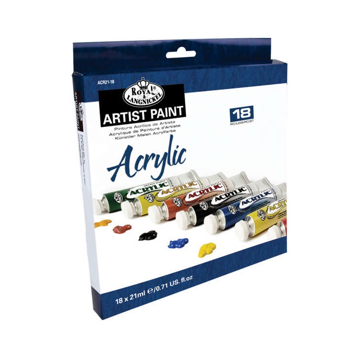 Sada akrylových barev Royal &amp; Langnickel / 18x21 ml sada Royal & Lagnickel