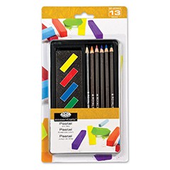 Sada na kreslení - pastely a tužky Essentials v plechu / 13 dílná