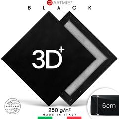 3D + Černé malířské plátno na rámu PROFI - různé rozměry