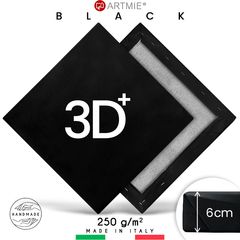 3D + Černé malířské plátno na rámu PROFI | různé rozměry