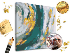 Malování podle čísel PREMIUM GOLD – Tyrkysová fantazie