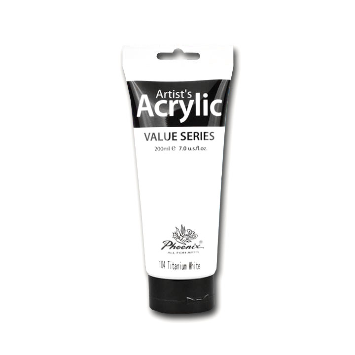 Levně Akrylová barva PHOENIX 200ml - Titanium White