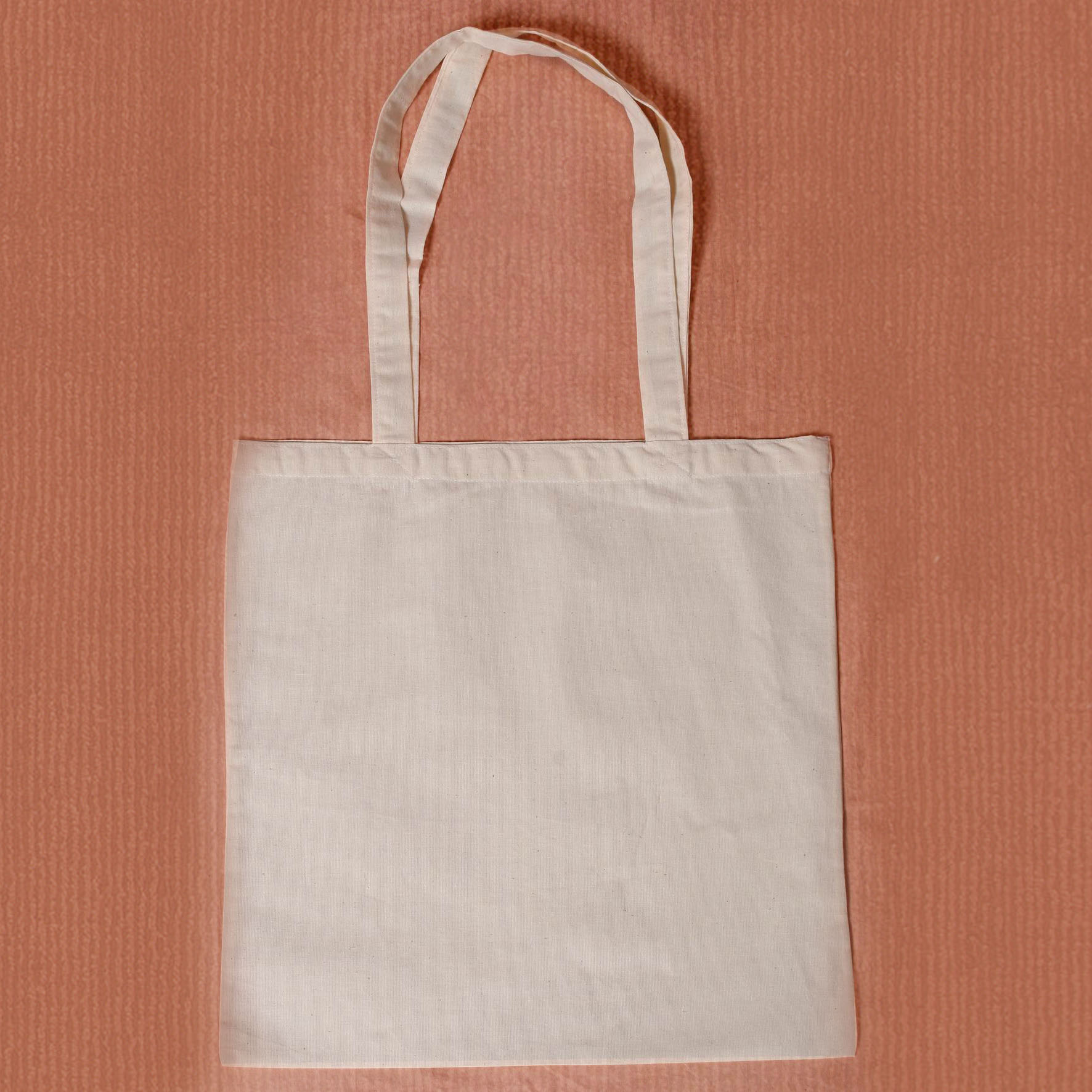Bavlněná taška s dlouhou rukojetí - 38 x 42 cm bavlněné textilní polotovary