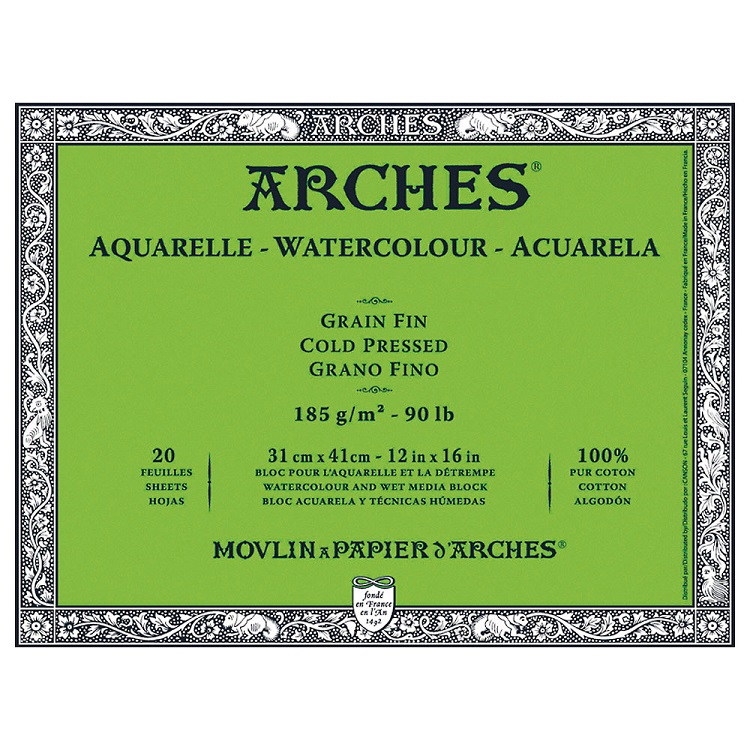Levně Výtvarný blok ARCHES® Aquarelle Watercolour Cold Pressed / různé
