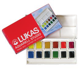 Levně Akvarelové barvy LUKAS STUDIO 12x5ml - sada - plastový box