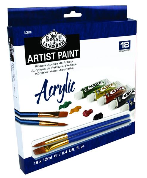 Levně Akrylové barvy Acrylic Paint 18x12ml