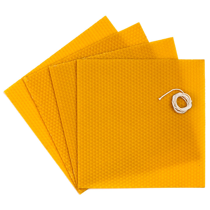Pláty z včelího vosku / 4 ks v balení Yellow Včelí vosk - pláty Včelí vosk - pláty
