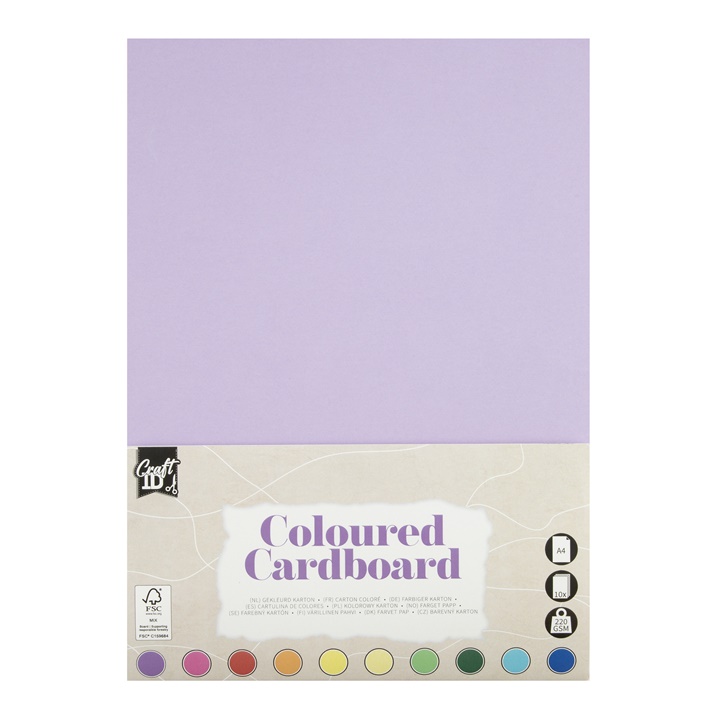 Levně A4 barevný kartonový papírový blok 10 listů