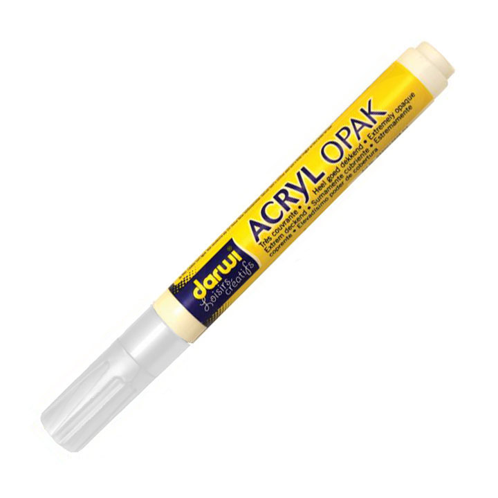ACRYL akrylová univerzální fix hrubá 2mm / 6 ml - Bílá Akrylová fix DARWA
