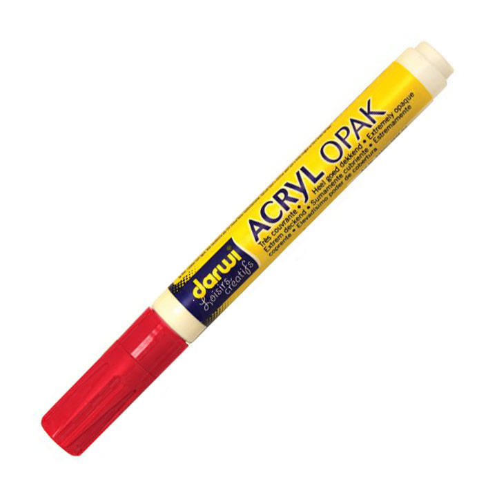 ACRYL akrylová univerzální fix hrubá 2mm / 6 ml - Karmínová Červená Akrylová fix DARWA