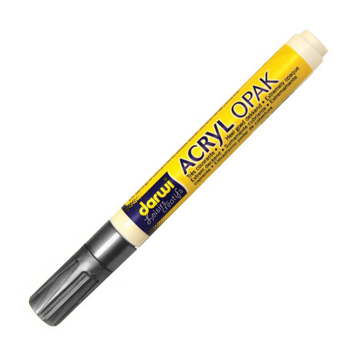 ACRYL akrylová univerzální fix hrubá 2mm / 6 ml - Stříbrná Akrylová fix DARWA Akrylová fix DARWI