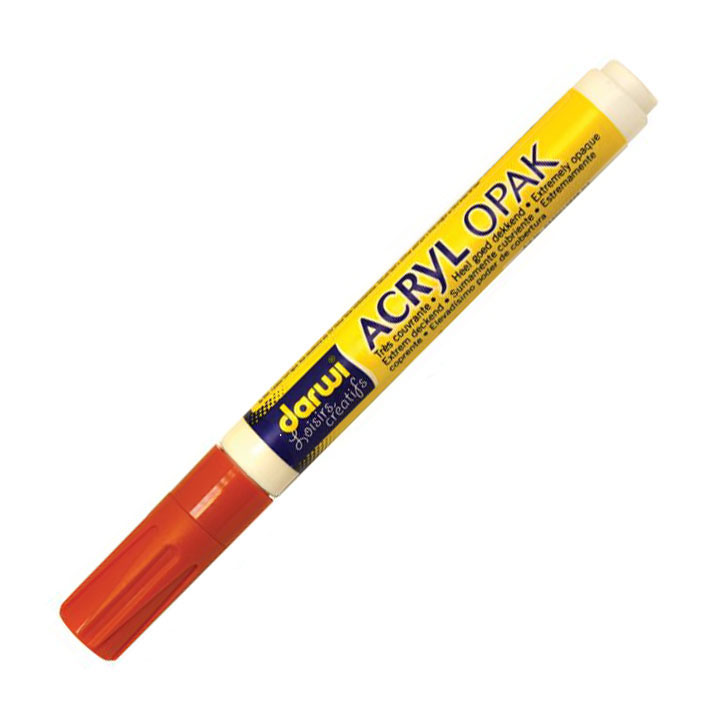 ACRYL akrylová univerzální fixa hrubá 2mm / 6 ml - Oranžová Akrylová fix DARWI