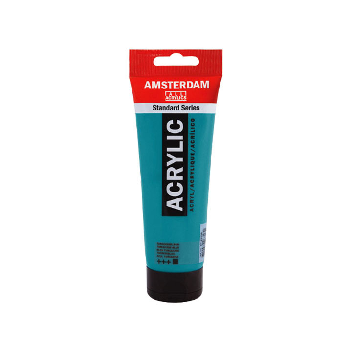 Akrylová barva Amsterdam Standart Series 120 ml / 522 Turquoise Blue akrylová barva Royal Talens